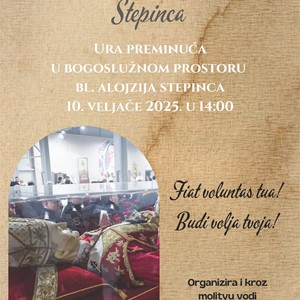 Ura preminuća u Bogoslužnom prostoru bl. Alojzija Stepinca